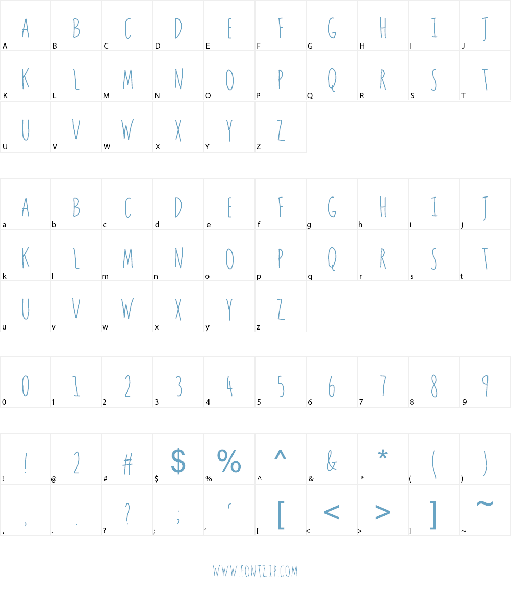 PENCIL SHARP Font Character